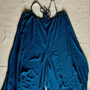 Kimchi Blue (Urban Outfitters) - Dark Teal / Blue Wide Leg Jumpsuit